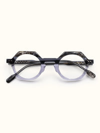 Thumbnail for Round eyeglasses with a black frame on a white background