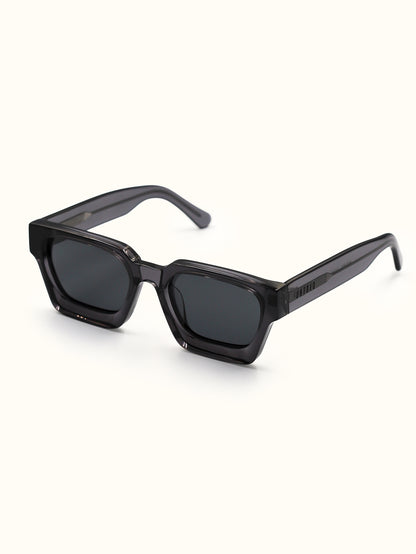 Black sunglasses on a white background