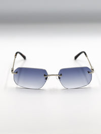 Thumbnail for Sunglasses with gradient blue lenses on a light gray background
