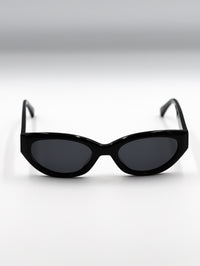 Thumbnail for Black cat-eye sunglasses on a white background