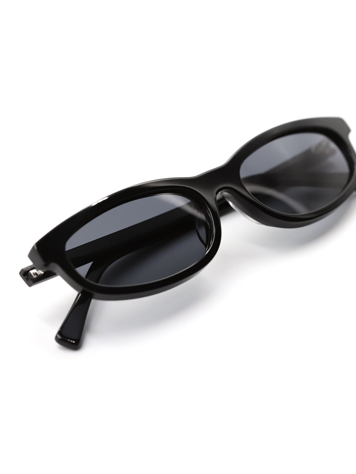 Black sunglasses on a white background