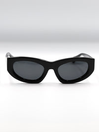 Thumbnail for Black cat-eye sunglasses on a white background